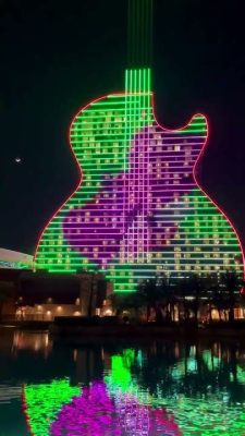 Is the Guitar Hotel Light Show Free: A Symphony of Light and Sound